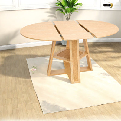 Tables de salle à manger extensibles en bois naturel (table seule, sans chaises, avec plateau et pieds)