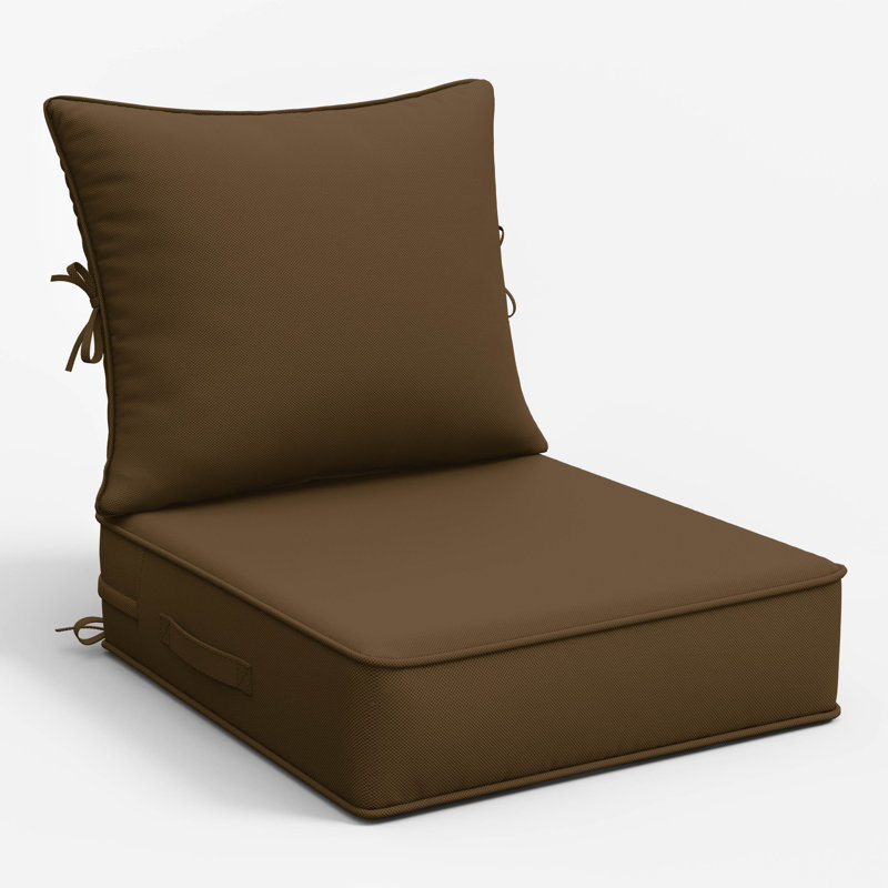 Ensemble de coussins de siège / dossier l 22 po x P 24 po, Brun