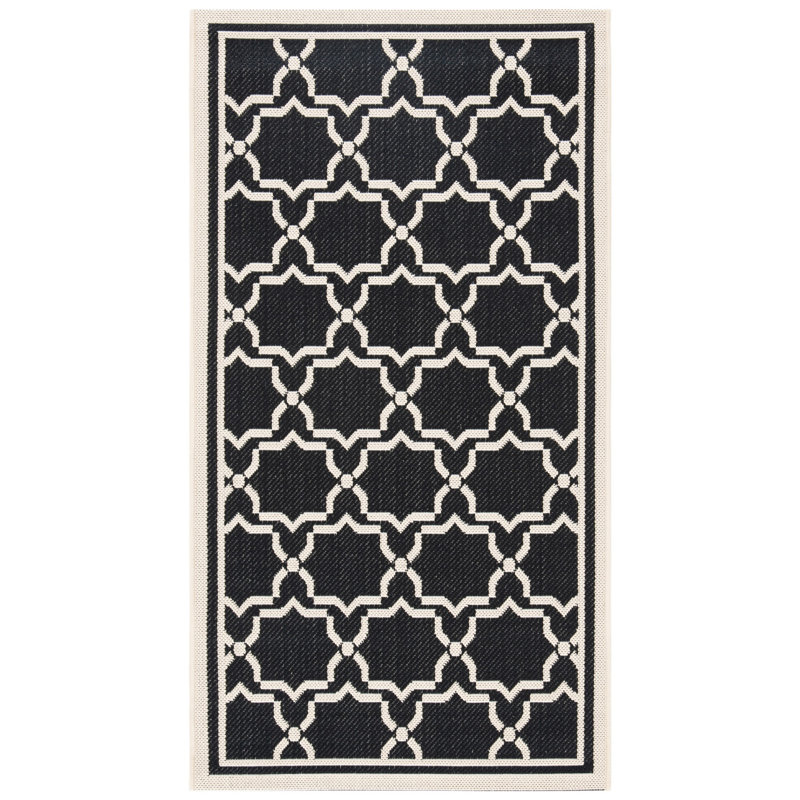 Tapis d'intérieur / extérieur à motif géométrique Dirks Performance, Rectangle 2 pi x 3 pi 7 po