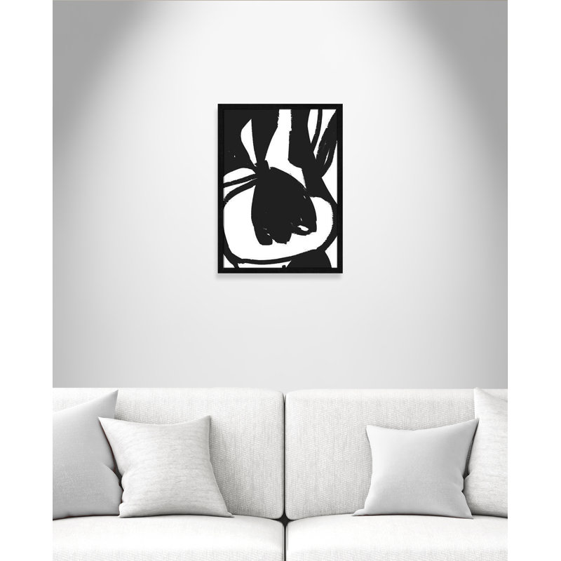 «Line Dessin Collection», Tulipe suspendue sur papier par Leah Straatsma, H 23 po x l 17 po x P 1,25 po