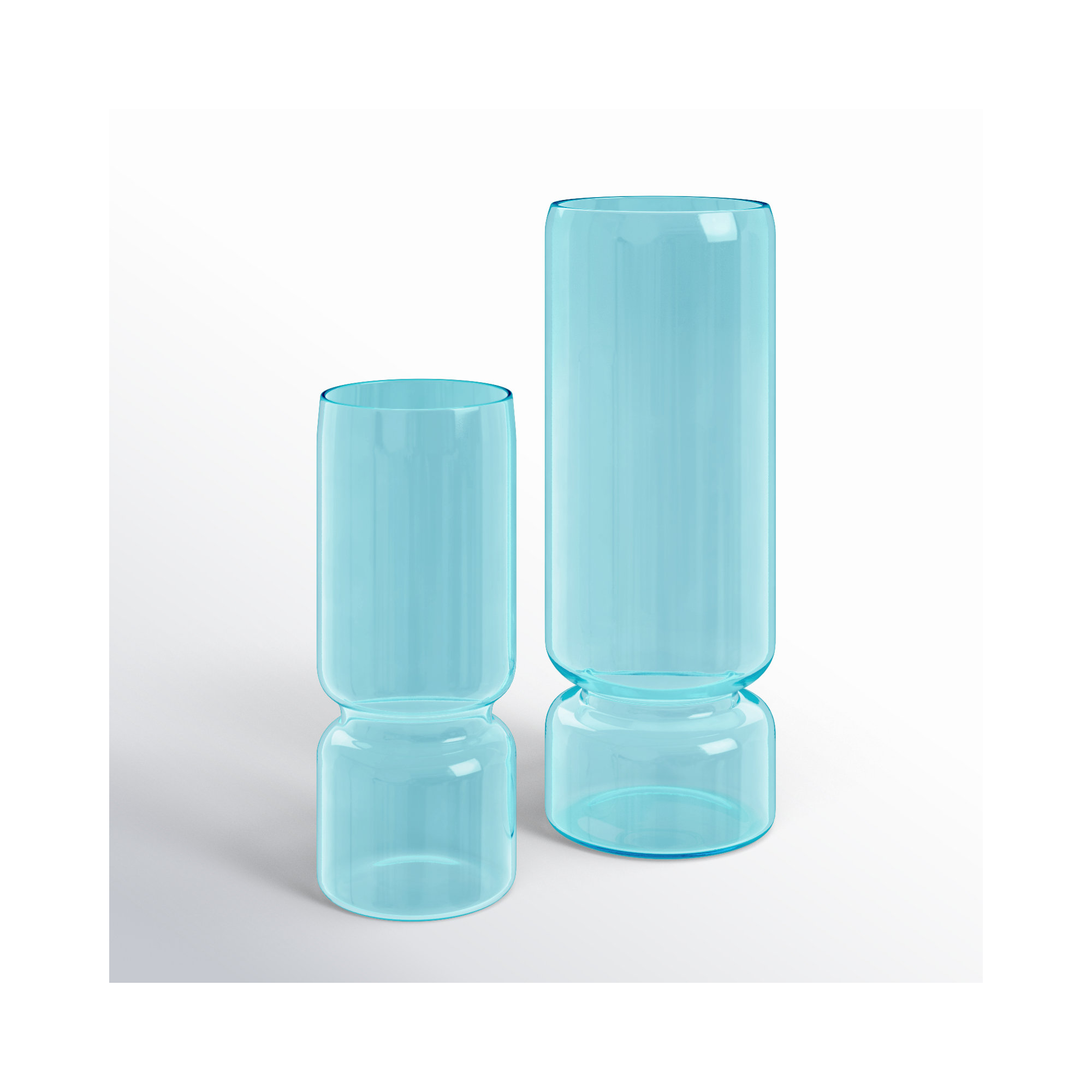 Nerissa Glass Table Vase, Blue