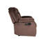 Chocolat contemporain avec fonction inclinable, accoudoirs, dossier et capitonnage horizontal, fonction manuelle dans le salon