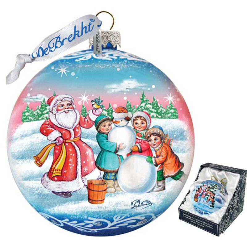 3.5'' Handmade Glass Ball Ornament