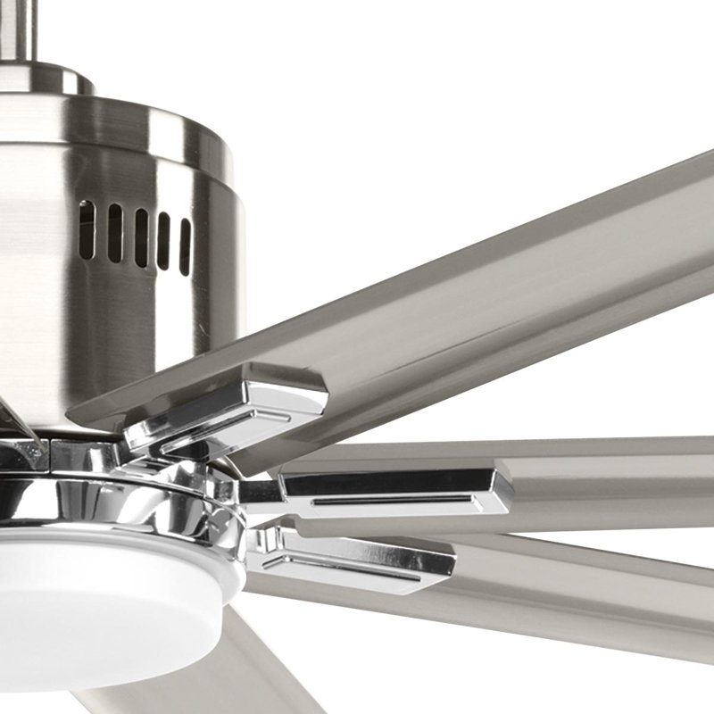 Bankston 72'' Ceiling Fan with LED Lights, Brushed Nickel