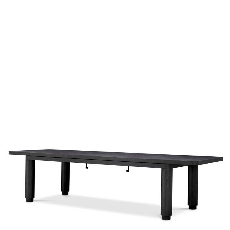 Dining Table, 31.5" H x 122.05" L x 39.37" W, Charcoal Gray Oak