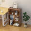 Étagère de rangement à 2 niveaux pour bibliothèque, bibliothèque ouverte de 23,7 po, unité de rangement pour bibliothèque au sol, rétro-920324256-949222640