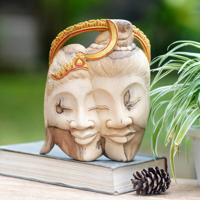  Handmade Divine Romance Wood Mask