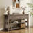 Nibbi 47" Console Table with Wood Frame and Legs, 3 Drawers and 2 Open Shelves Gray-1273093229