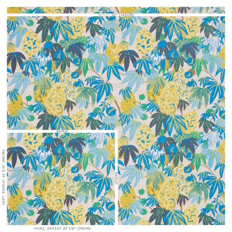 Del Lungo Fabric, Yellow/Green
