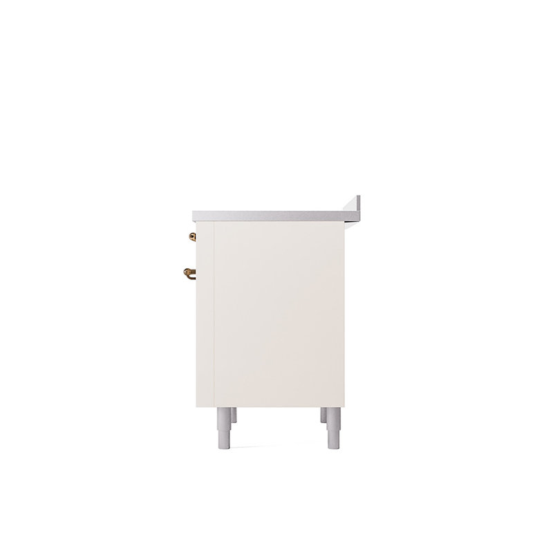 ILVE Nostalgie II Series 36 inch Induction Range with 6 Induction Elements (Glass Door), Antique White/Bronze