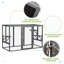 Cage à chat spacieuse en bois avec toit imperméable