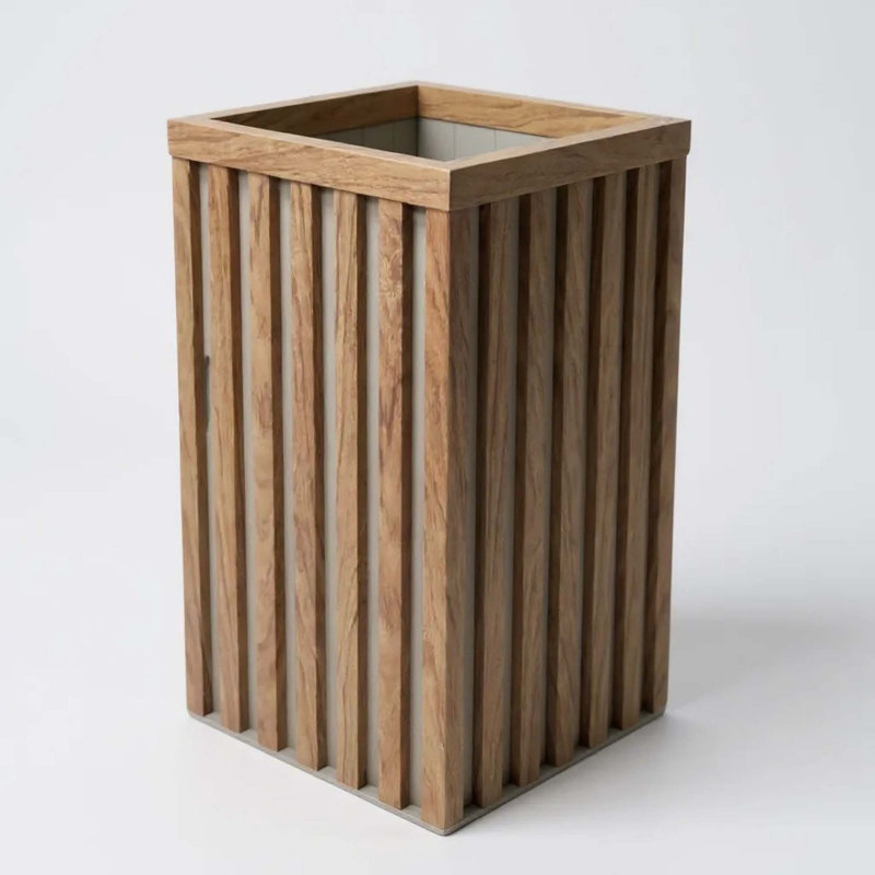 Square Grove Column Planter - Medium Brown, Chestnut