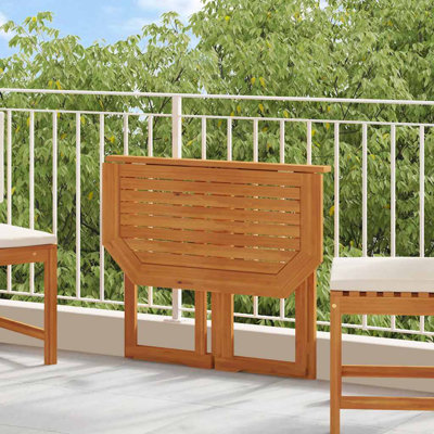 Table de bistro d'extérieur pliable brun