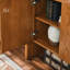 Buffet de couleur noyer, armoire de rangement avec rangement, armoire de rangement rustique pour entrée, couloir, salon, cuisine, salle à manger, 33,9 po x 15 po x 31,5 po