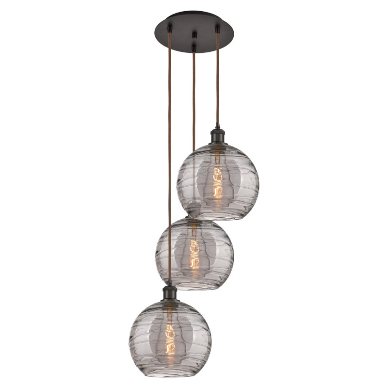 Luminaire suspendu 3 lumières Ellington, H 35,63 po x l 16,5 po x P 16,5 po, Bronze huilé