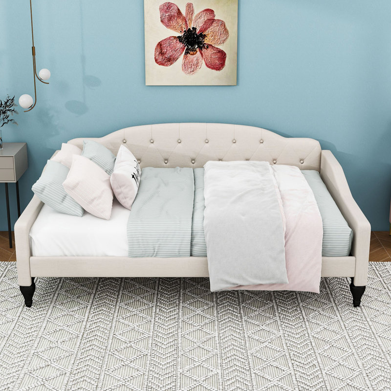 Full Size Linen Upholstery Daybed