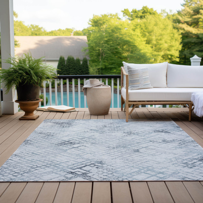 Malchow Washable Geometric Indoor / Outdoor Rug, Rectangle 8' x 10'