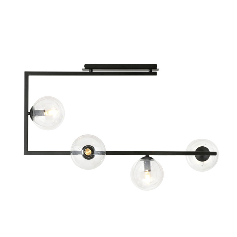Lierre 4 - Light Geometric Chandelier, Transparent