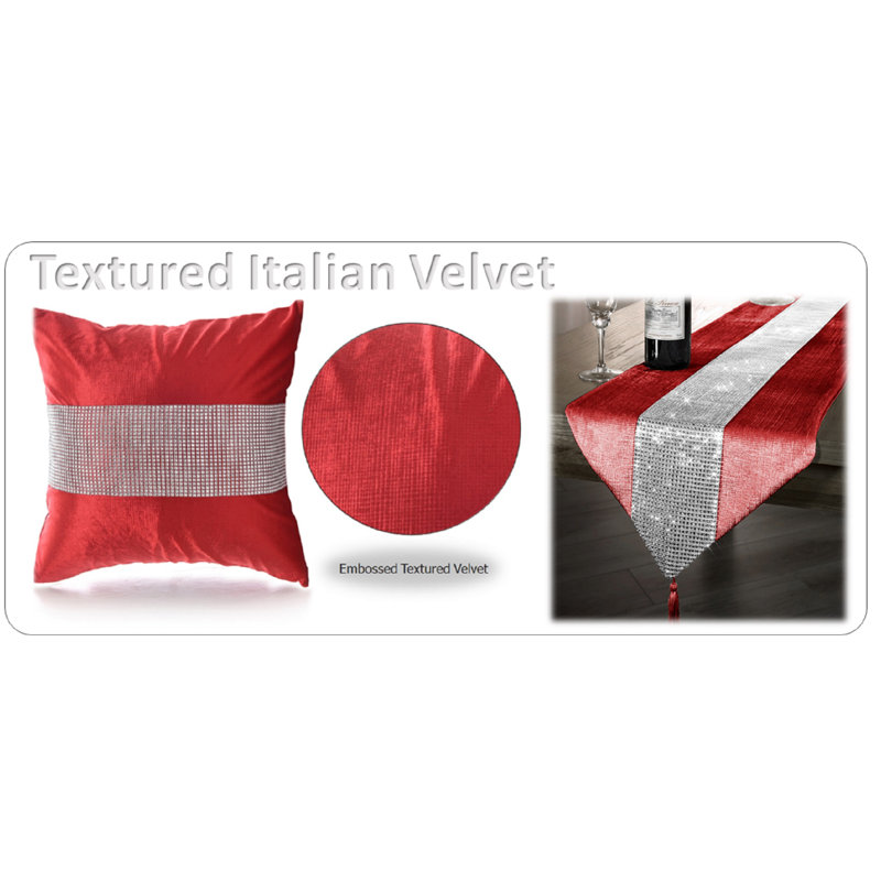 Alsen 100% Polyester Bed Runner, Red