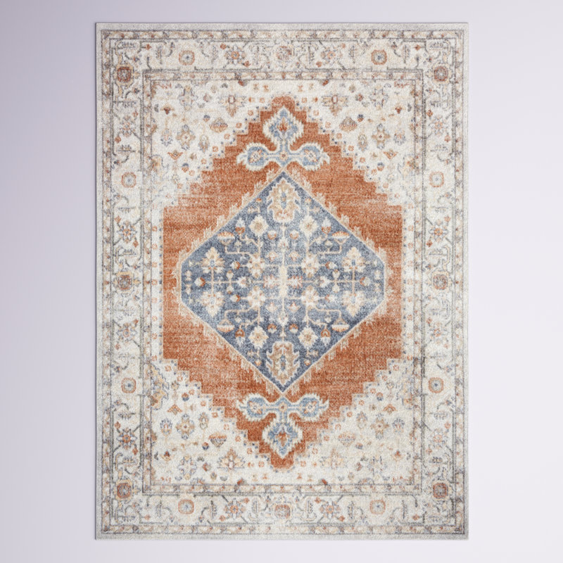 Lagasse Washable Oriental Rug, Rectangle 6'7" x 9'