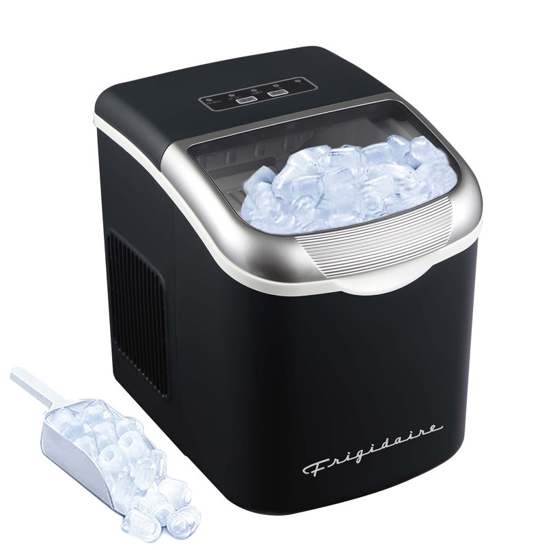 Frigidaire, 26 lb Machine à glace de comptoir rétro, glace en forme de balle, noir, Noir