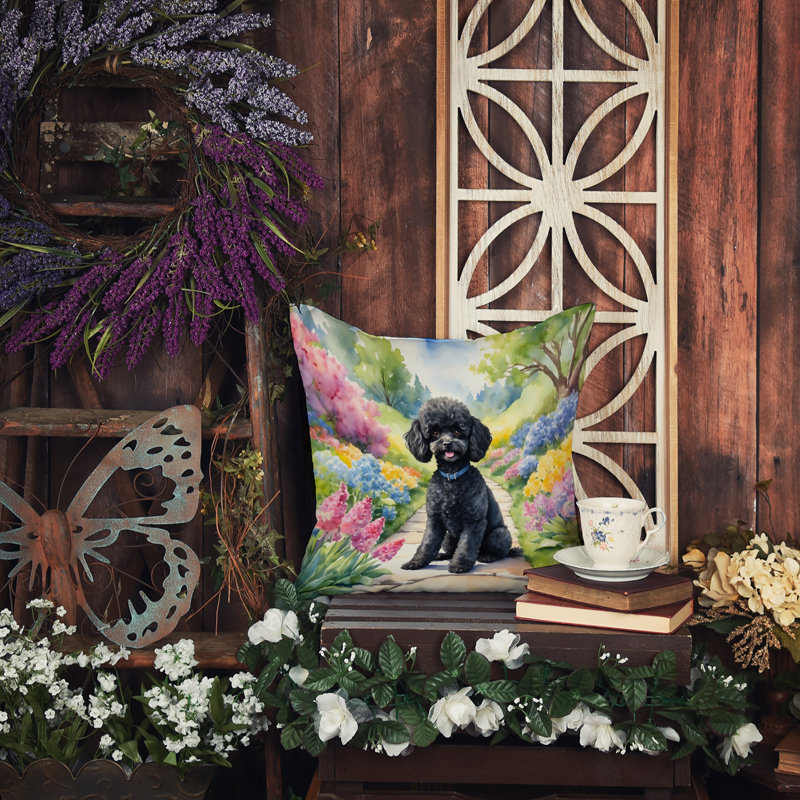 Coussin décoratif intérieur / extérieur Spring Path, H 14 po x l 14 po