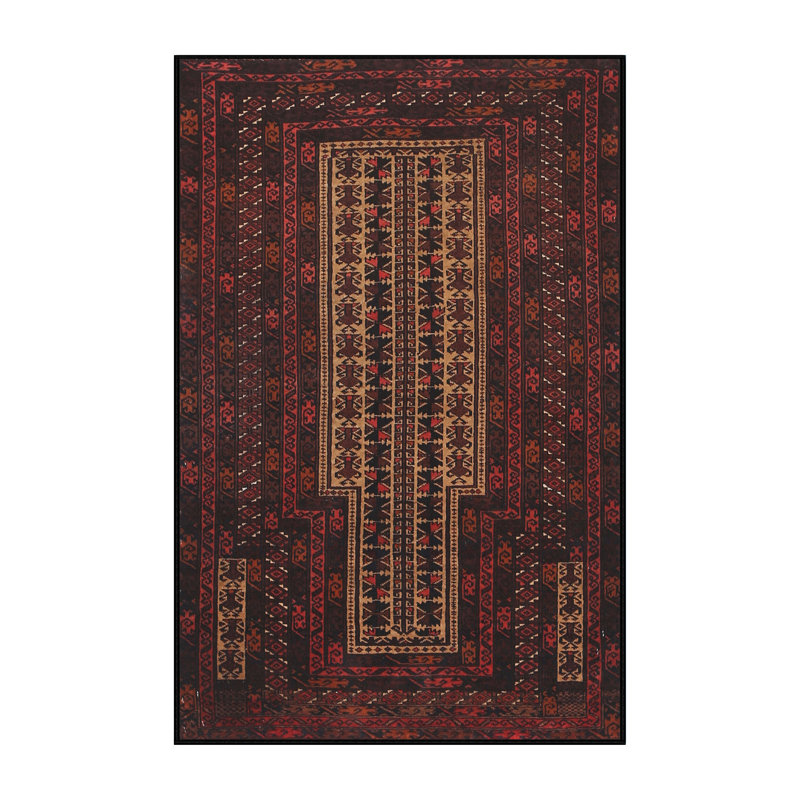 Tapis rouge à motif sud-ouest, Rectangle 5 pi x 7 pi