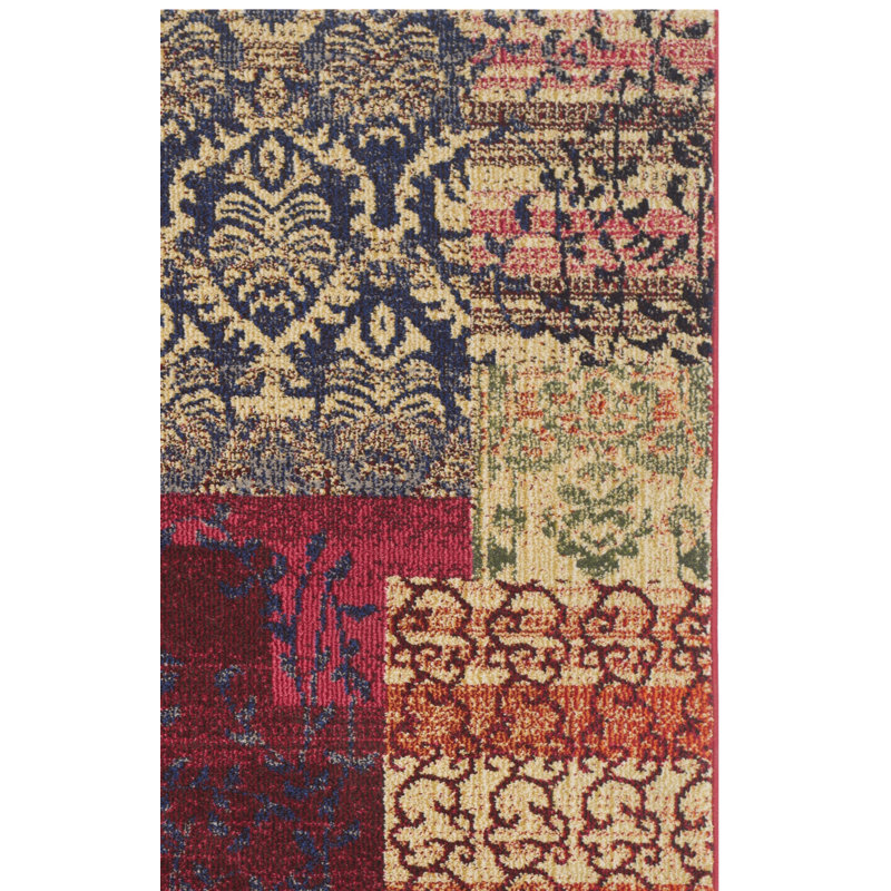 Hertzler Oriental Red Area Rug, Rectangle 8' x 11'