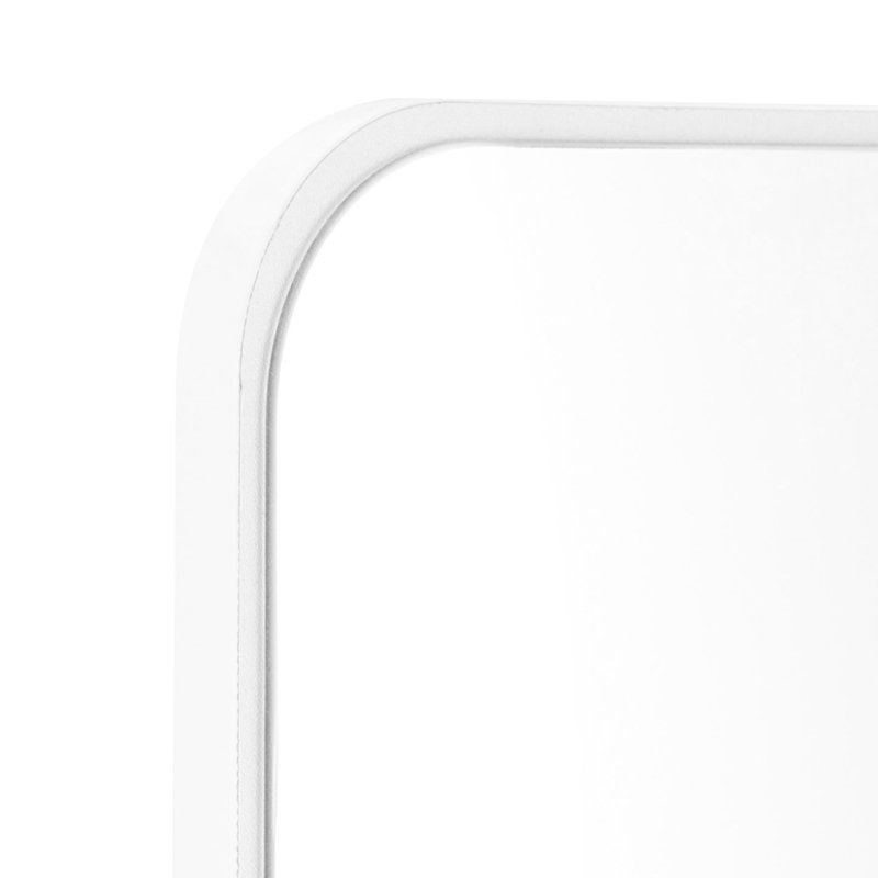 Rectangle Floor Mirror with Shelves, White