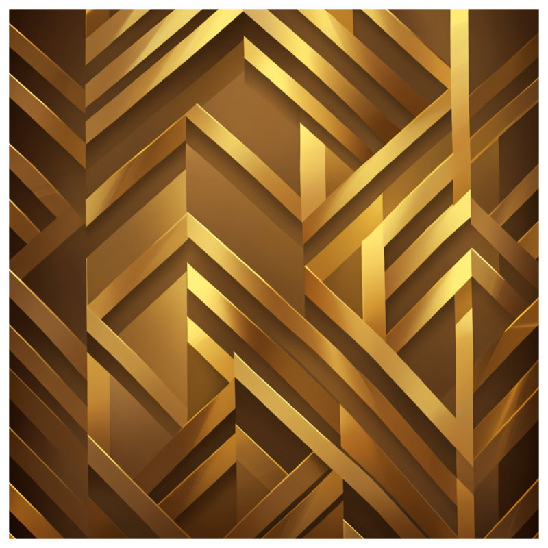 Gold Chevron Pattern Double Sided Throw Pillows, 18 x 18 inches