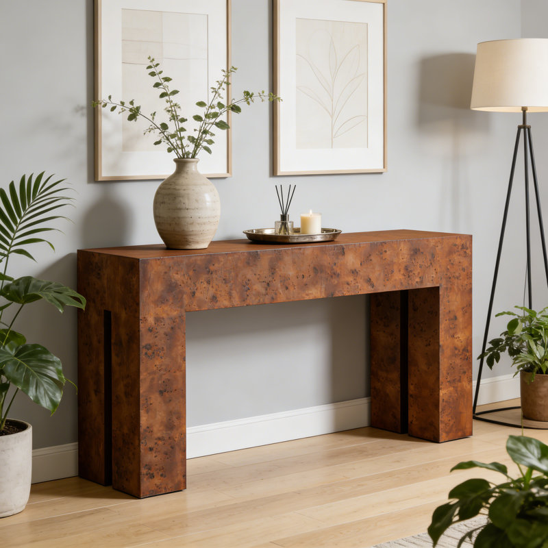 Console Mid-Century moderne, H 29,5 po x l 39,4 po x P 11,8 po