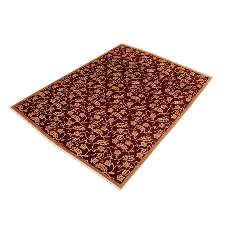 Wool Oriental Area Rug in Red