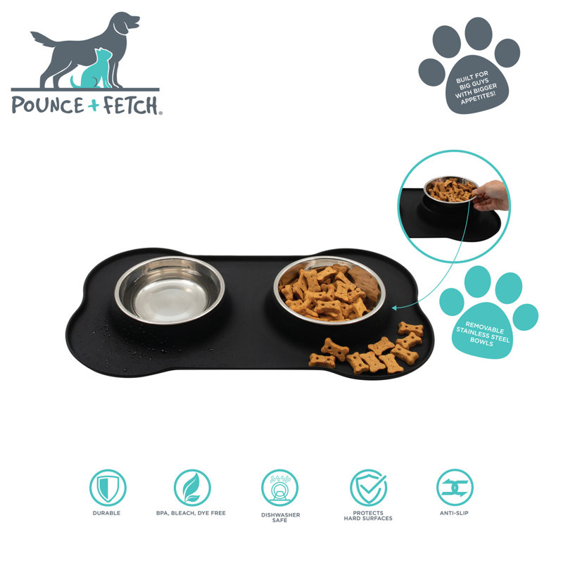 Bol pour animaux P&F, Gris, 2"