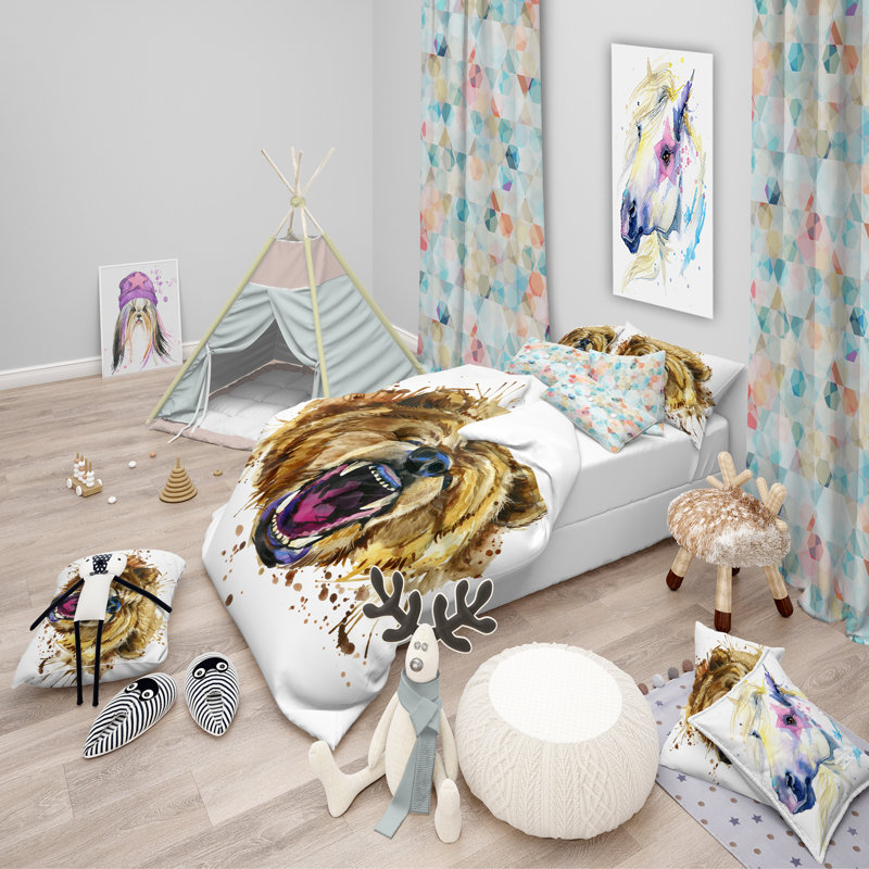 Ensemble de housse de couette moderne et contemporaine, Housse de couette double / grand et 2 taies