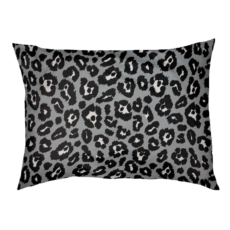 Coussin d'extérieur Seattle, Très grand (l 40 po x P 50 po x H 6 po), Argent / blanc / noir