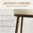 26.5" Upholstered Counter Stool With Bronze Hammered Metal Legs & Curved Low Back For Kitchen Island, Set Of 3-957488167-957488160