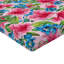 Ambesonne Exotic Themed Fitted Sheet Chill Hibiscus Jungle Hot Pink Lavender Blue