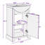 Meuble-lavabo de 20 po avec lavabo, tablette et porte-133526844