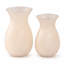Vases de table en verre texturé dépoli en forme de tulipe Fleurine, ensemble de 2, verre coloré, ivoire-42260730