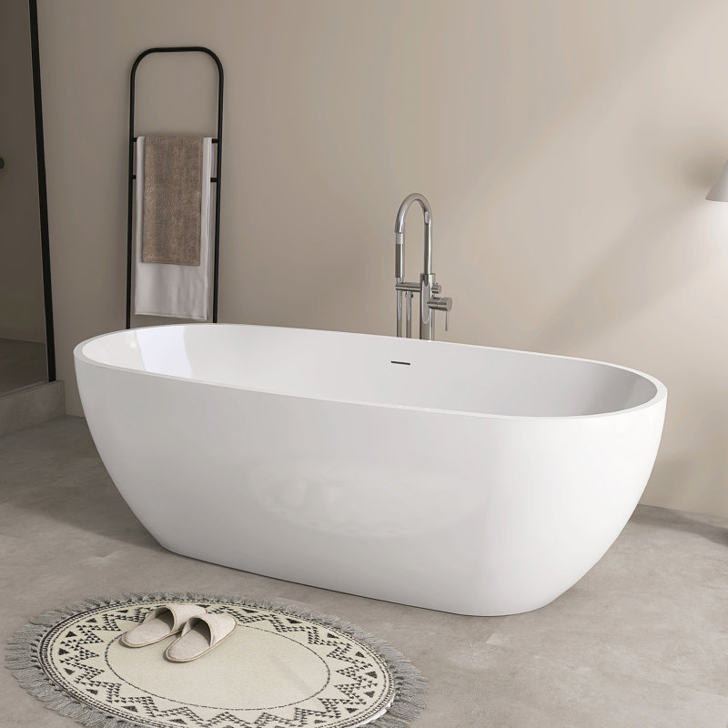 71'' Acrylic Freestanding Bathtub Freestanding Soaking Tub