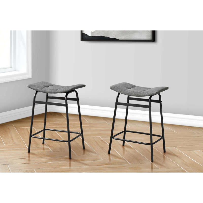 Tabouret de bar, hauteur de comptoir, ensemble de 2, chaises de cuisine, Noir
