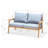 Como Teak Outdoor Patio 6Pc Seating Set