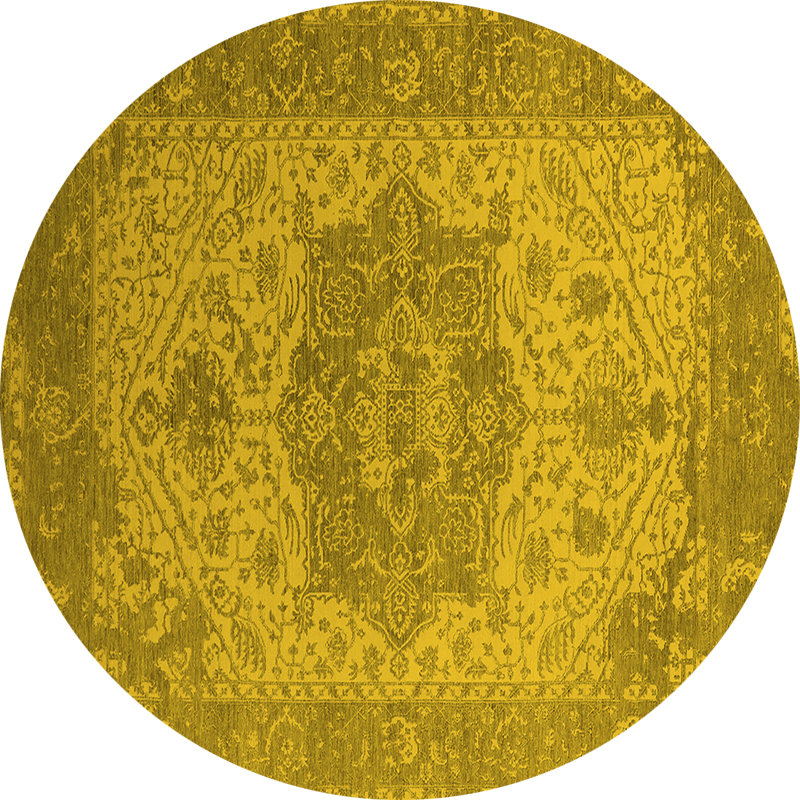 Tapis jaunes modernes Mid-Century 2669