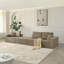 Canapé modulaire 110 po Cloud, canapé désossé, sans assemblage, 3 places avec repose-pieds et 2 coussins, parfait pour les salons et les chambres à coucher - gris-1695669286