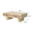 Table basse à bord arrondi avec tiroir en bois massif à motif floral, table basse de salon, bureau