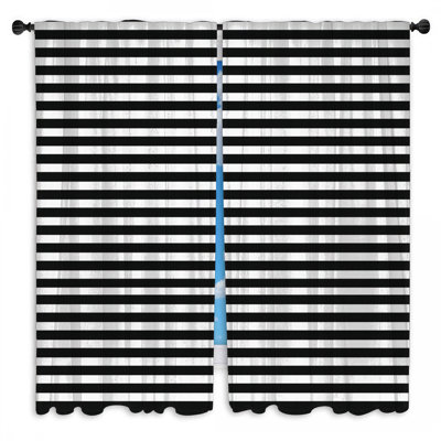 Stripes Window Curtains  Pattern Sheer & Room Darkening - 2 Panels