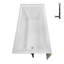 Baignoire en alcôve en acrylique blanc brillant avec drain extérieur 66 po x 32 po Streamline-101699432