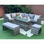 Samford 9 - Person Wicker Patio Dining Set with Rectangular Table , Cushions Included