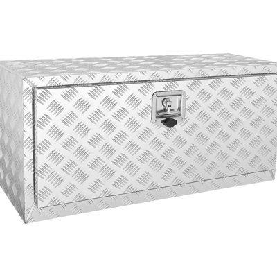 Boîte de ramassage en aluminium, 36 po, 17 po, 18 po, étanche, verrouillable, poignée en T, pour camions, remorques, organisez vos outils 36 po, 17 po et 18 po en aluminium robuste avec serrure et clés