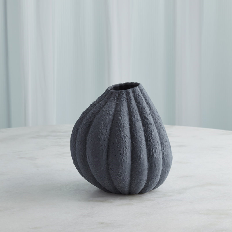 Handmade Earthenware Table Vase, 11.25" H x 9.5" W x 9.5" D